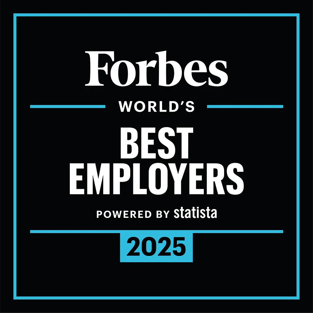 Het logo van de Forbes World's Best Employers Award.