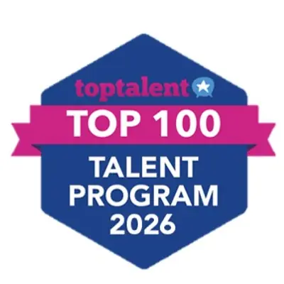 Het logo van het top 100 Talent Program 2026.
